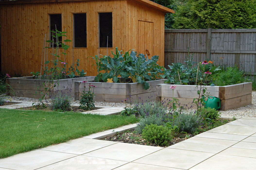 Vegetable garden and sauna